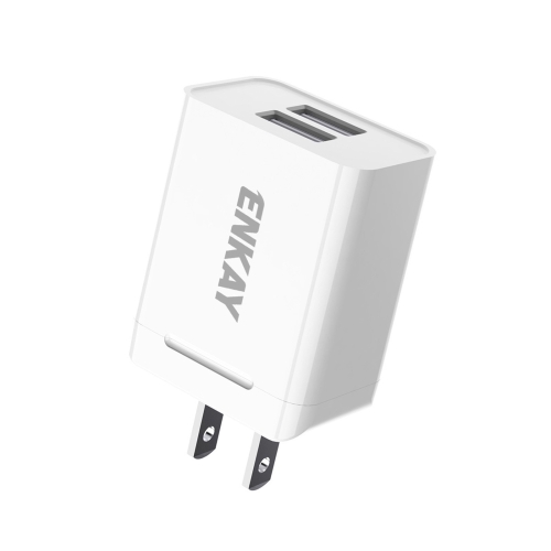 

ENKAY Hat-Prince U008-1 10.5W 2.1A Dual USB Fast Charging Travel Charger Power Adapter, US Plug
