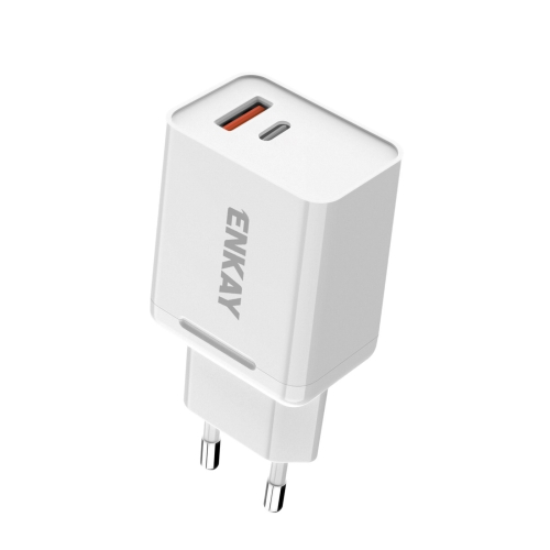 

ENKAY Hat-Prince T030 18W 3A PD+QC 3.0 Fast Charging Travel Charger Power Adapter, EU Plug