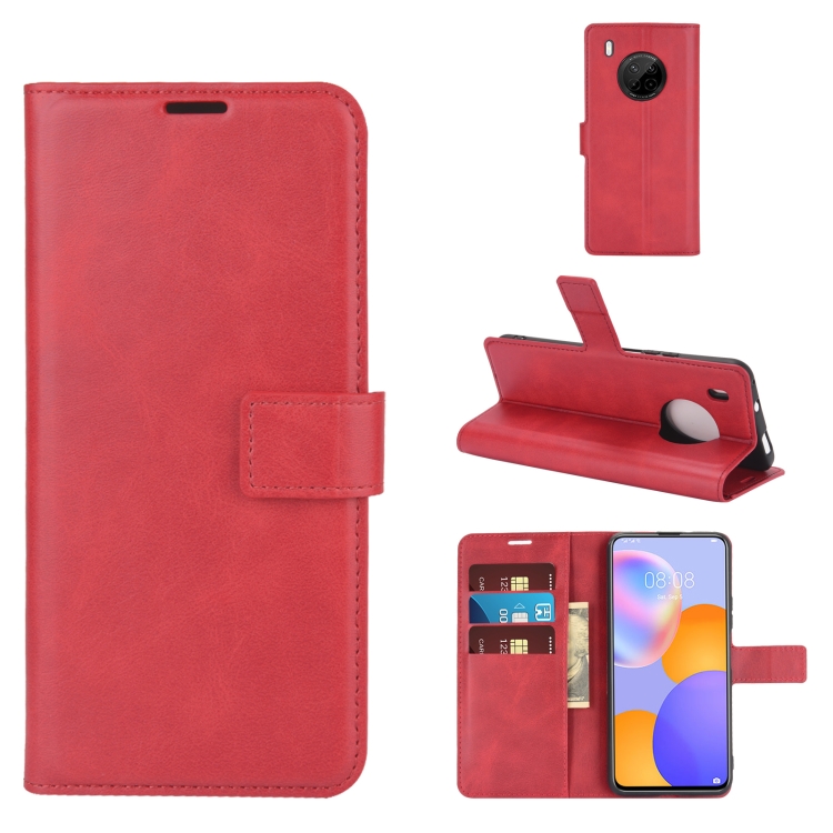 

For Huawei Y9A / Enjoy 20 Plus Retro Calf Pattern Buckle Horizontal Flip Leather Case with Holder & Card Slots & Wallet(Red)