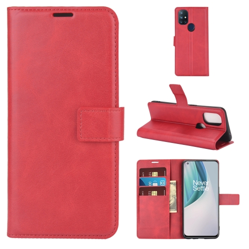 

For OnePlus Nord N10 5G Retro Calf Pattern Buckle Horizontal Flip Leather Case with Holder & Card Slots & Wallet(Red)