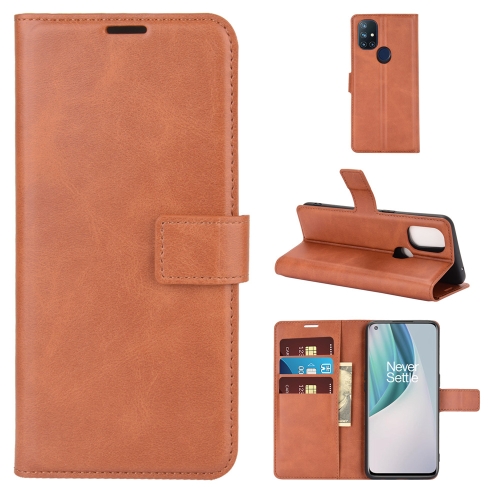 

For OnePlus Nord N10 5G Retro Calf Pattern Buckle Horizontal Flip Leather Case with Holder & Card Slots & Wallet(Light Brown)