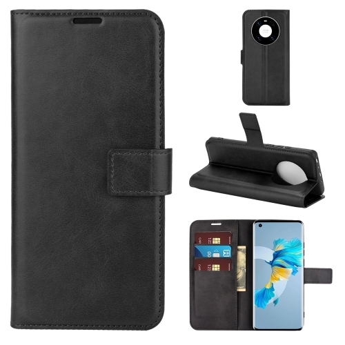 

For Huawei Mate 40 Retro Calf Pattern Buckle Horizontal Flip Leather Case with Holder & Card Slots & Wallet(Black)