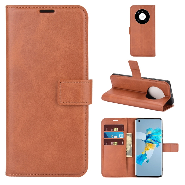 

For Huawei Mate 40 Retro Calf Pattern Buckle Horizontal Flip Leather Case with Holder & Card Slots & Wallet(Light Brown)
