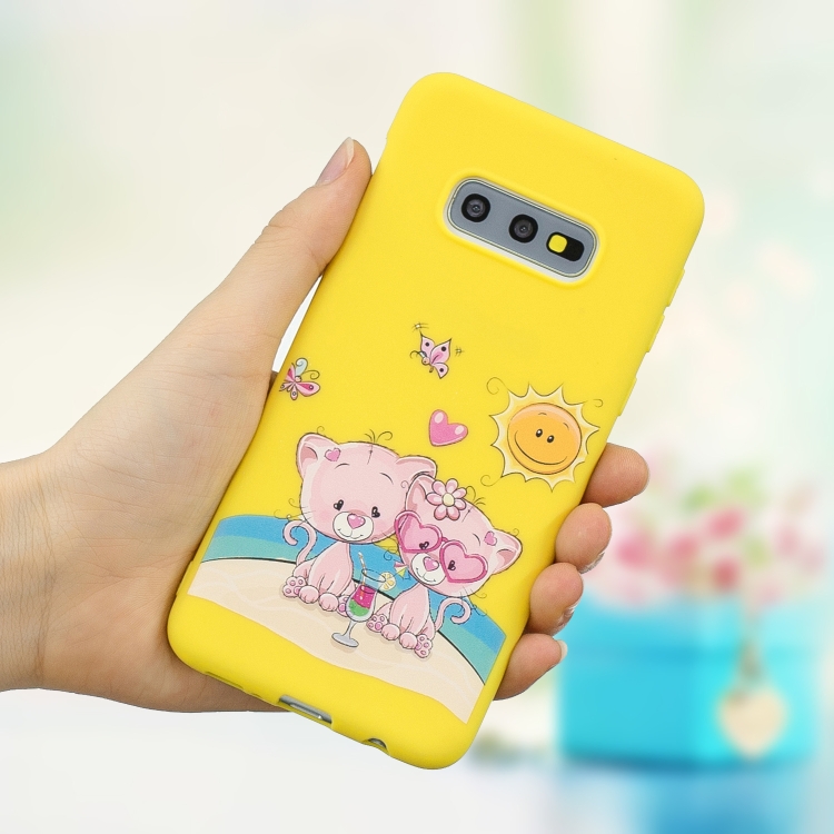 

Frosted Pattern TPU Protective Case for Galaxy S10E(Lovers Bear)