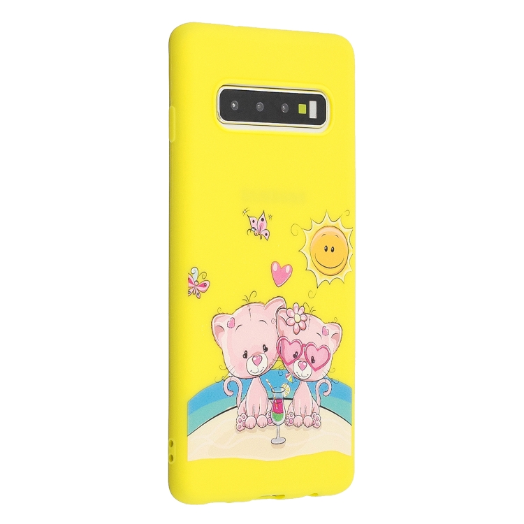 

Frosted Pattern TPU Protective Case for Galaxy S10+(Lovers Bear)
