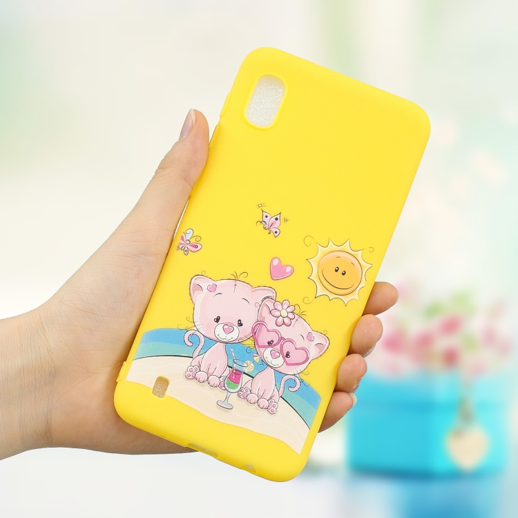 

Frosted Pattern TPU Protective Case for Galaxy A10(Lovers Bear)