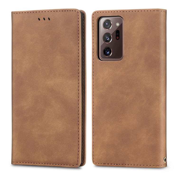 

For Samsung Galaxy Note20 Ultra Retro Skin Feel Business Magnetic Horizontal Flip Leather Case with Holder & Card Slots & Wallet & Photo Frame(Brown)