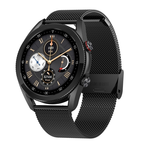 

L19 1.28 inch Color Screen Smart Watch, IP68 Waterproof, Steel Watchband, Support Bluetooth Call/Heart Rate Monitoring/Blood Pressure Monitoring/Blood Oxygen Monitoring/Sleep Monitoring(Black)