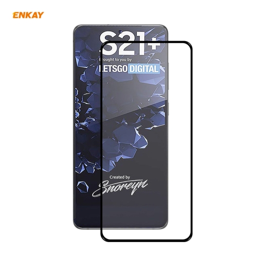 

1 PCS For Samsung Galaxy S21+ 5G ENKAY Hat-Prince Full Glue 0.26mm 9H 2.5D Tempered Glass Full Coverage Film Support Fingerprint Unlock
