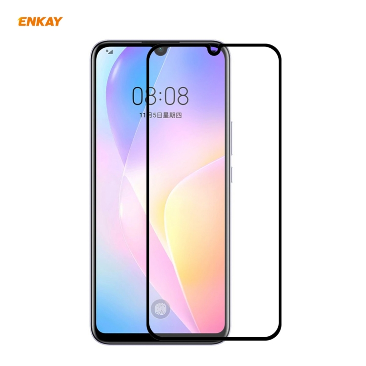 

For Huawei Nova 8 SE ENKAY Hat-Prince Full Glue 0.26mm 9H 2.5D Tempered Glass Full Coverage Film