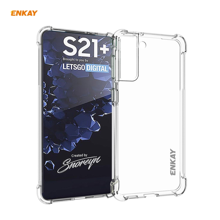

For Samsung Galaxy S21+ 5G Hat-Prince ENKAY Clear TPU Shockproof Case Soft Anti-slip Cover