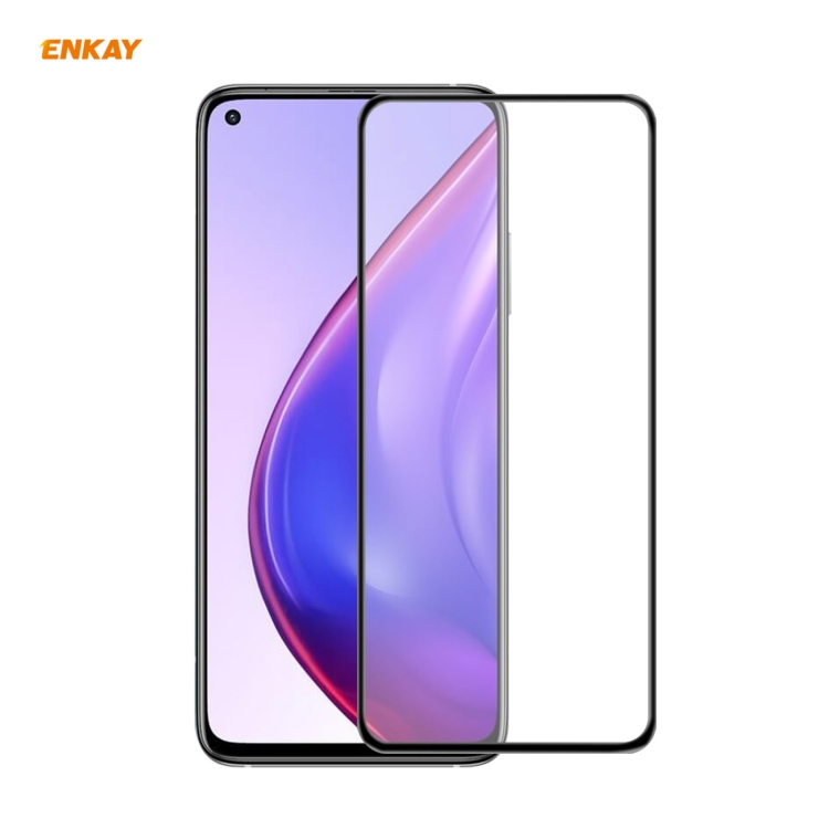 

For Xiaomi Mi 10T 5G ENKAY Hat-Prince Anti-drop Full Glue Tempered Glass Full Screen Film Anti-fall Protector