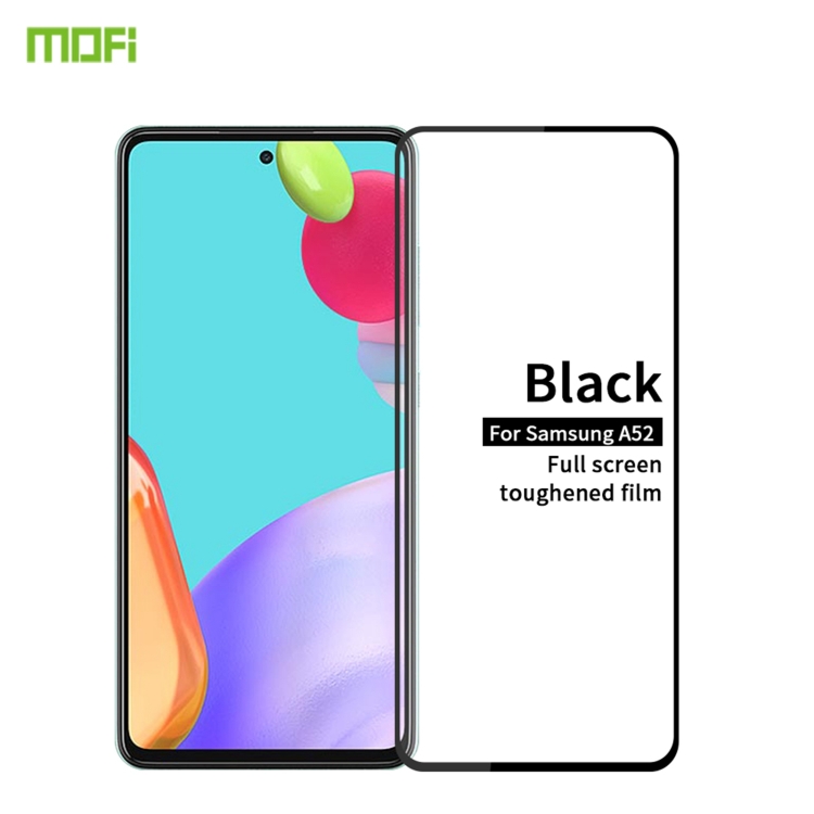 

For Samsung Galaxy A52 MOFI 9H 2.5D Full Screen Tempered Glass Film(Black)