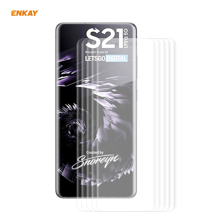 

5 PCS For Samsung Galaxy S30 Ultra ENKAY Hat-Prince 3D Full Screen PET Curved Hot Bending HD Screen Protector Soft Film