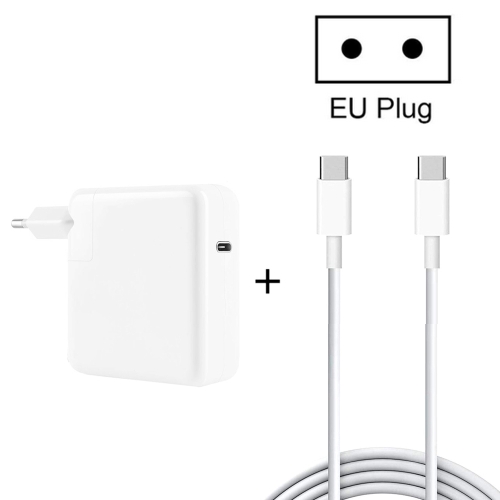 

PD-96W 96W PD USB-C / Type-C Laptop Adapter + 2m 5A USB-C / Type-C to USB-C / Type-C Fast Charging Cable for MacBook Pro, Plug Size:EU Plug