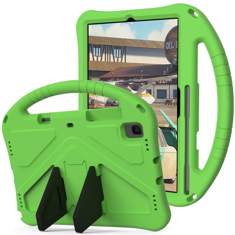 

For Galaxy Tab A7 10.4 (2020) T500 EVA Flat Anti Falling Protective Case Shell with Holder(Green)