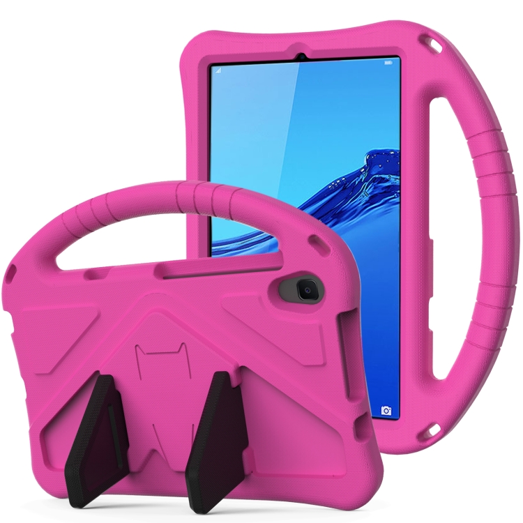 

For Huawei MediaPad M5 Lite 8 EVA Flat Anti Falling Protective Case Shell with Holder(RedRose)