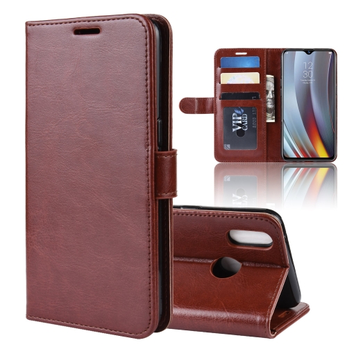 

Crazy Horse Horizontal Flip PU Leather Case for OPPO Realme 3 Pro / Realme X Lite, with Wallet Holder & Card Slots & Photo Frame(Brown)