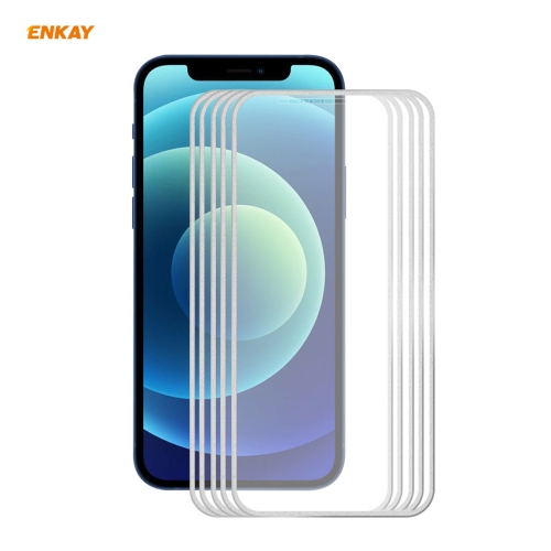 

5 PCS ENKAY Hat-Prince 0.2mm 9H Titanium Alloy Curved Edge Explosion-proof Tempered Glass Full Coverage Screen Protector For iPhone 12 mini(Silver)