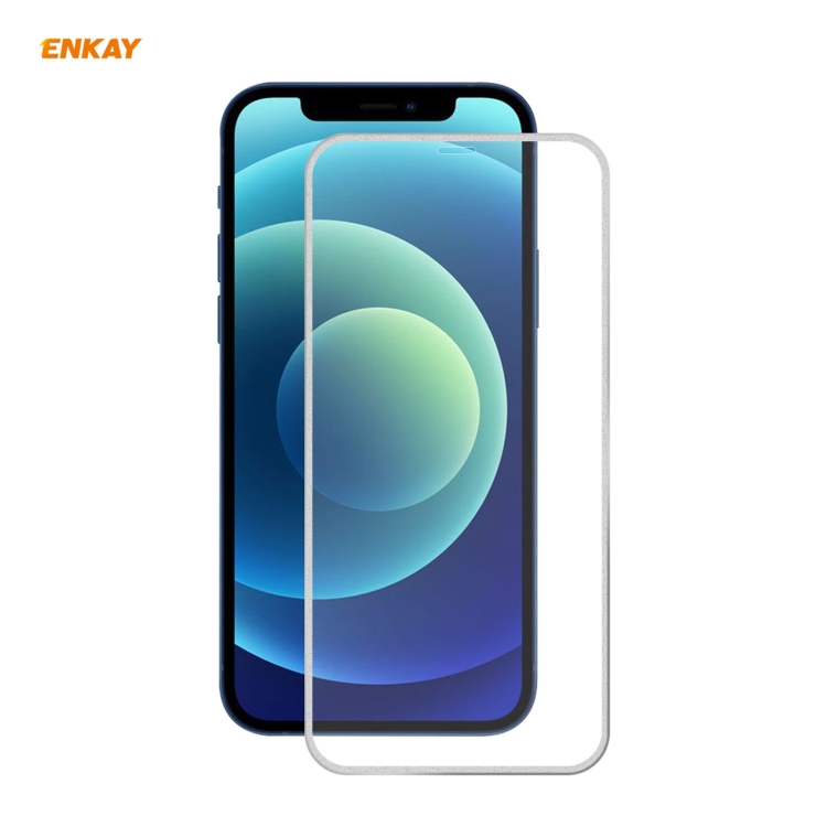 

ENKAY Hat-Prince 0.2mm 9H Titanium Alloy Curved Edge Explosion-proof Tempered Glass Full Coverage Screen Protector For iPhone 12 Pro Max(Silver)