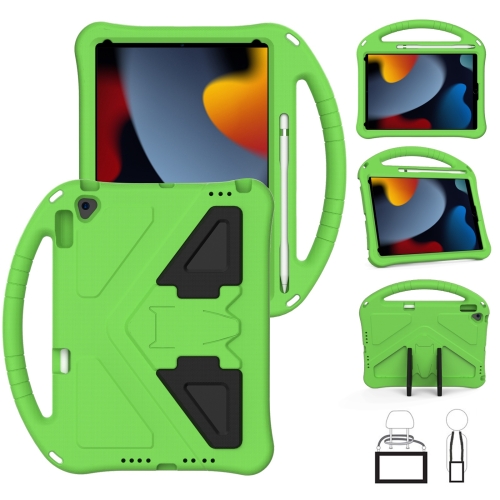 

EVA Flat Anti Falling Protective Case Shell with Holder For iPad 10.2 (2020&2019)(Green)