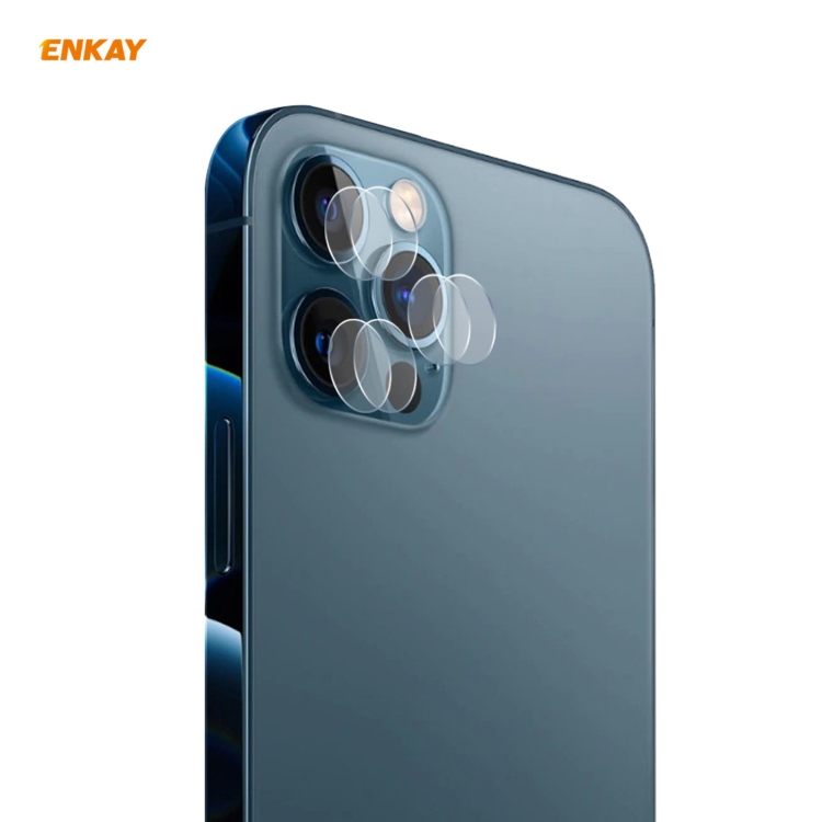 

2 Set For iPhone 12 Pro / 12 Pro Max ENKAY Hat-Prince 0.2mm 9H 2.15D Round Edge Rear Camera Lens Tempered Glass Film 3 PCS/Set
