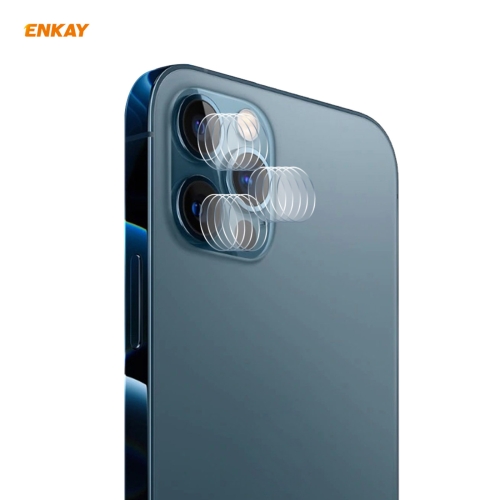 

5 Set For iPhone 12 Pro / 12 Pro Max ENKAY Hat-Prince 0.2mm 9H 2.15D Round Edge Rear Camera Lens Tempered Glass Film 3 PCS/Set