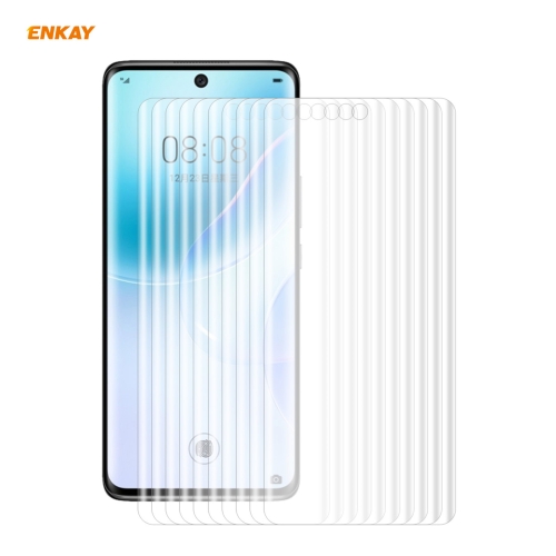 

For Huawei Nova 8 10 PCS ENKAY Hat-Prince 3D Full Screen PET Curved Hot Bending HD Screen Protector Soft Film, Support Fingerprint Unlock