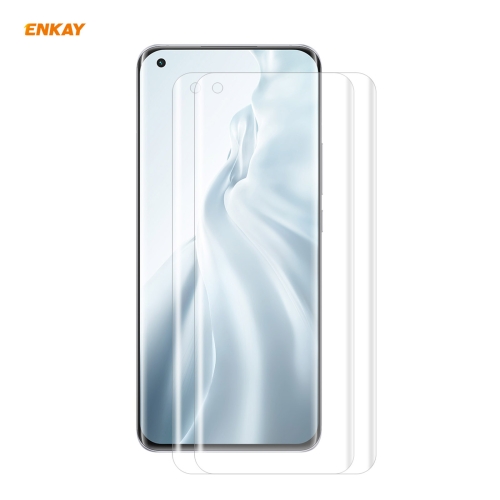 

For Xiaomi MI 11 2 PCS ENKAY Hat-Prince 3D Full Screen PET Curved Hot Bending HD Screen Protector Soft Film Support Fingerprint Unlock