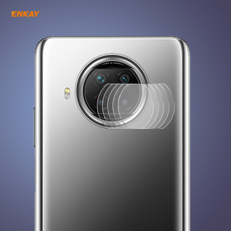 

For Xiaomi Redmi Note 9 Pro 5G 5 PCS ENKAY Hat-Prince 0.2mm 9H 2.15D Round Edge Rear Camera Lens Tempered Glass Film