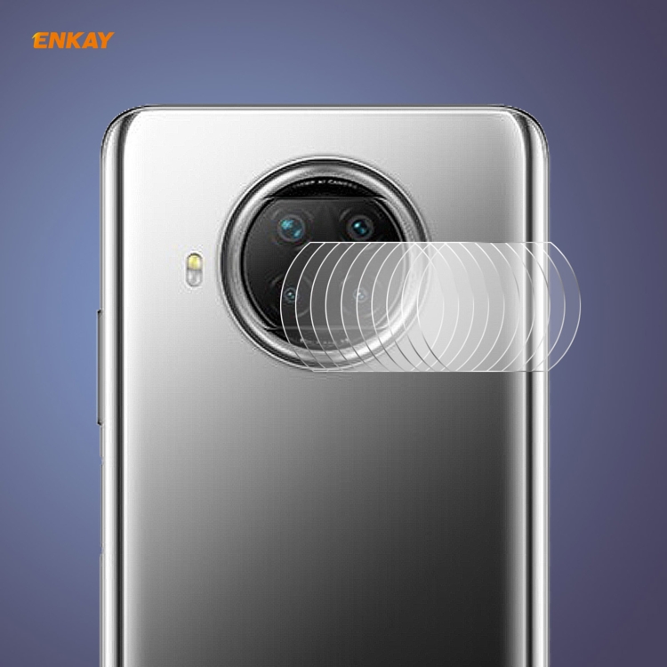 

For Xiaomi Redmi Note 9 Pro 5G 10 PCS ENKAY Hat-Prince 0.2mm 9H 2.15D Round Edge Rear Camera Lens Tempered Glass Film