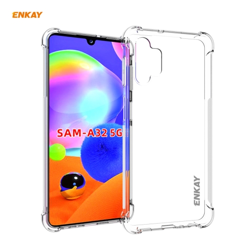 

For Samsung Galaxy A32 5G Hat-Prince ENKAY Clear TPU Shockproof Case Soft Anti-slip Cover