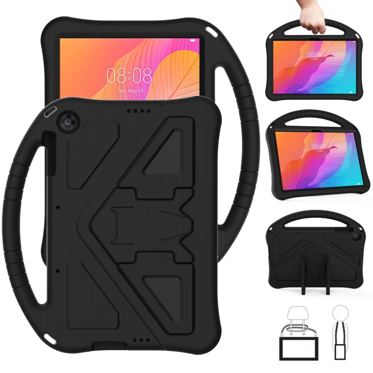 

For Huawei Enjoy Tablet 2 10.1 EVA Flat Anti Falling Protective Case Shell with Holder(Black)