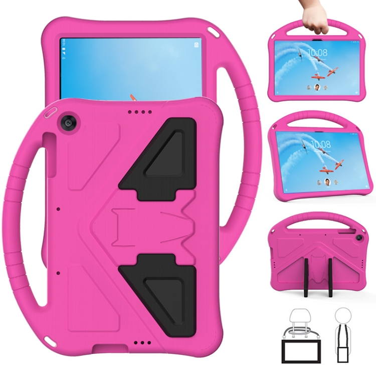 

For Lenovo Tab P10 TB-X705F/L EVA Flat Anti Falling Protective Case Shell with Holder(Rose Red)