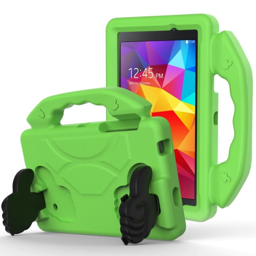 

For Galaxy Tab 4 7.0 T230 / T231 EVA Material Children Flat Anti Falling Cover Protective Shell With Thumb Bracket(Green)