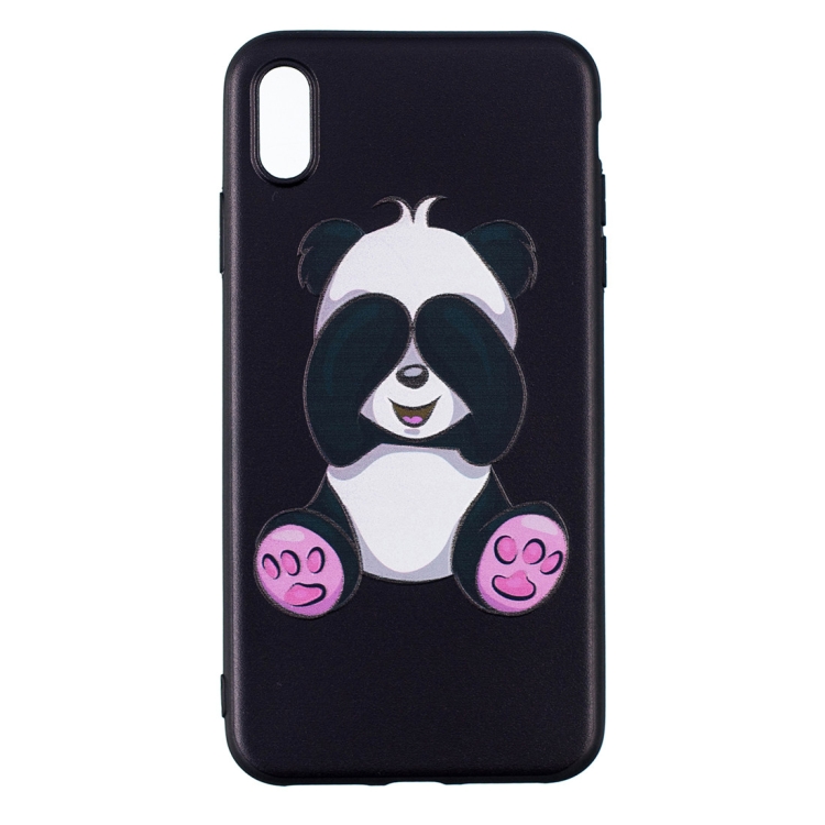 

Embossment Patterned TPU Soft Protector Cover Case for iphone Xs Max(Panda)