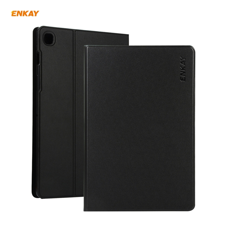 

For Samsung Galaxy Tab A7 10.4 2020 T500 / T505 ENKAY Horizontal Flip PU Leather + TPU Smart Case with Holder & Sleep / Wake-up Function(Black)