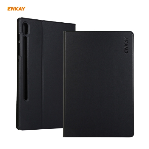 

For Samsung Galaxy Tab S7 11.0 T870 / T875 ENKAY Horizontal Flip PU Leather + TPU Smart Case with Holder & Sleep / Wake-up Function(Black)