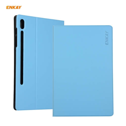 

For Samsung Galaxy Tab S7 11.0 T870 / T875 ENKAY Horizontal Flip PU Leather + TPU Smart Case with Holder & Sleep / Wake-up Function(Light Blue)