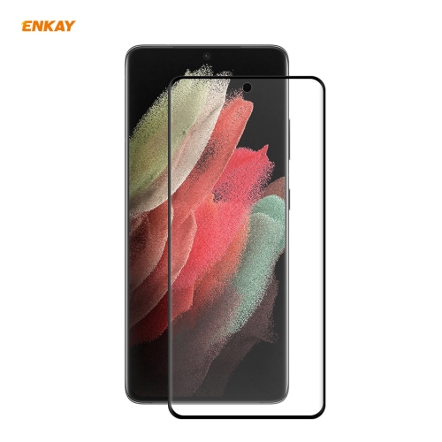 

For Samsung Galaxy S21 Ultra 5G ENKAY Hat-Prince 3D Full Screen PET Curved Hot Bending HD Screen Protector Soft Film(Black)