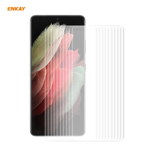 

10 PCS For Samsung Galaxy S21 Ultra 5G ENKAY Hat-Prince 3D Full Screen PET Curved Hot Bending HD Screen Protector Soft Film(Transparent)