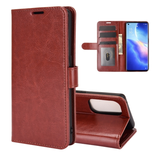 

For OPPO Reno5 Pro 5G R64 Texture Single Horizontal Flip Protective Case with Holder & Card Slots & Wallet& Photo Frame(Brown)