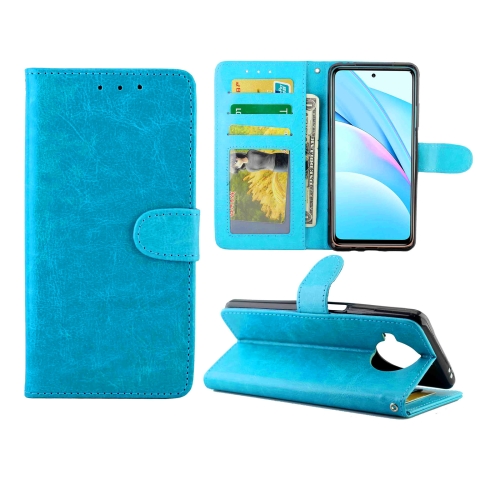 

For Xiaomi Mi 10T Lite Crazy Horse Texture Leather Horizontal Flip Protective Case with Holder & Card Slots & Wallet & Photo Frame(Baby Blue)