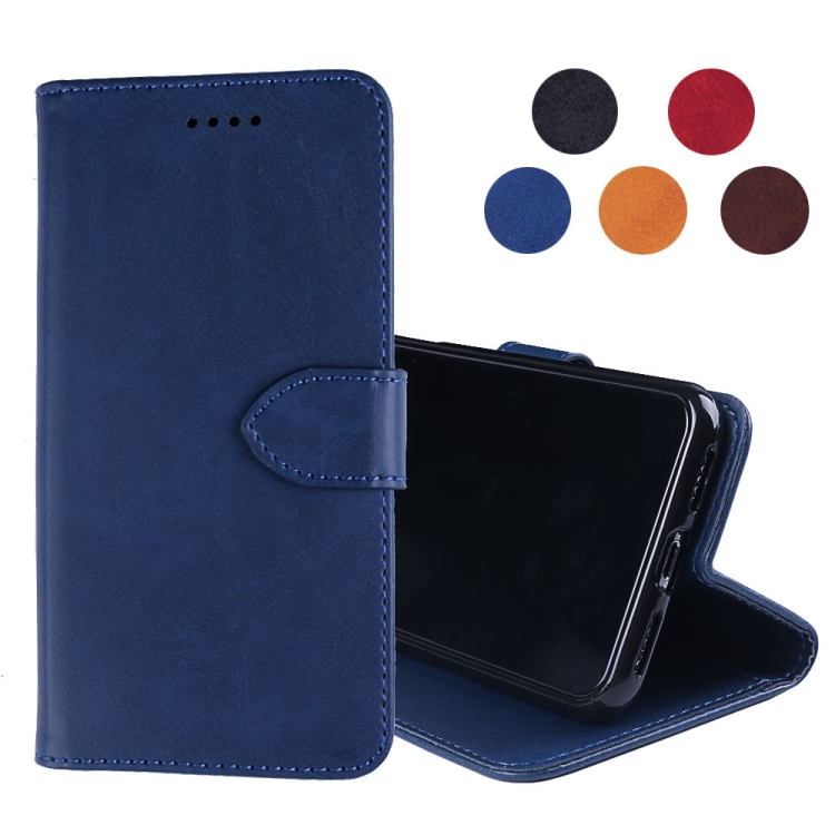

Calf Texture Horizontal Flip Leather Case for Alcatel 1S（2019）, with Holder & Card Slots & Wallet(Blue)
