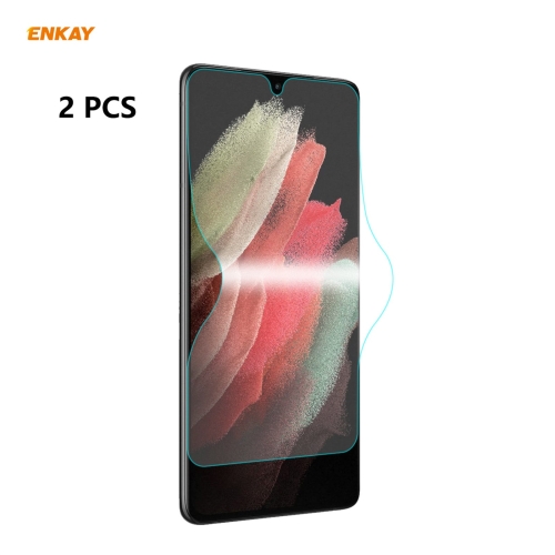 

For Samsung Galaxy S21 Ultra 5G 2 PCS ENKAY Hat-Prince 0.1mm 3D Full Screen Protector Explosion-proof Hydrogel Film