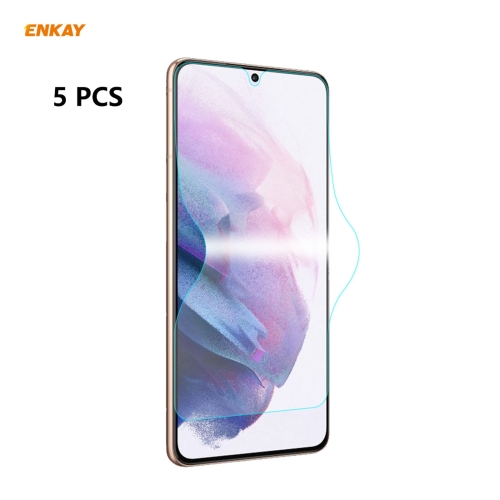 

For Samsung Galaxy S21+ 5G 5 PCS ENKAY Hat-Prince 0.1mm 3D Full Screen Protector Explosion-proof Hydrogel Film