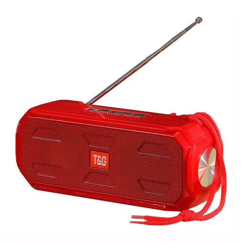 

T&G TG280 Solar Power Charging Bluetooth Speakers with Flashlight, Support TF Card / FM / 3.5mm AUX / U Disk / Hands-free Call(Red)