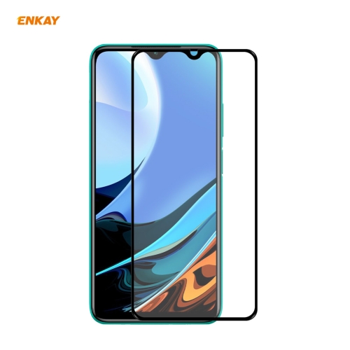 

For Xiaomi Redmi 9T ENKAY Hat-Prince Full Glue 0.26mm 9H 2.5D Tempered Glass Full Coverage Film