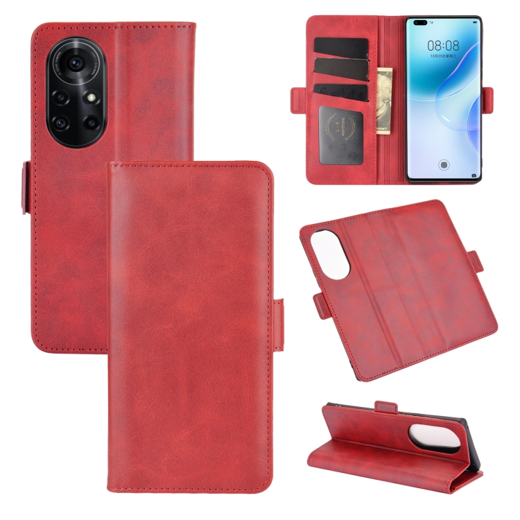

For Huawei nova 8 Pro 5G Dual-side Magnetic Buckle Horizontal Flip Leather Case with Holder & Card Slots & Wallet(Red)
