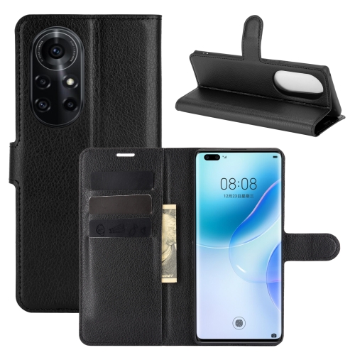 

For Huawei nova 8 Pro 5G Litchi Texture Horizontal Flip Protective Case with Holder & Card Slots & Wallet(Black)